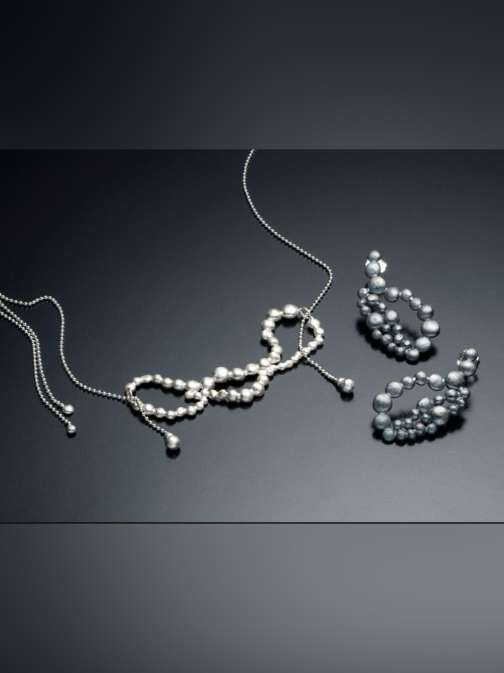 Bergue Lisbon Handmade Sterling Sculptural Necklace Earrings Set NWT NEVER WORN